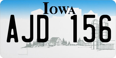 IA license plate AJD156