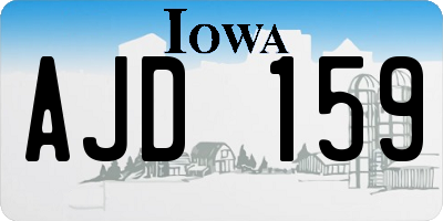 IA license plate AJD159