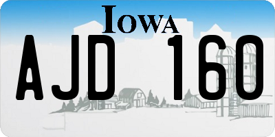 IA license plate AJD160