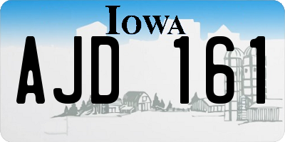 IA license plate AJD161