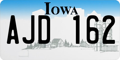 IA license plate AJD162