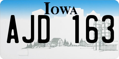 IA license plate AJD163