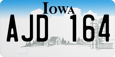 IA license plate AJD164