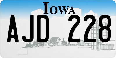 IA license plate AJD228