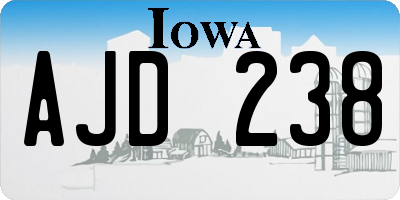 IA license plate AJD238