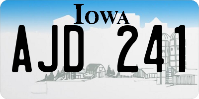 IA license plate AJD241