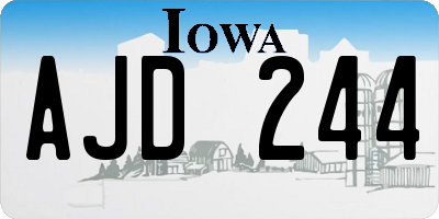 IA license plate AJD244