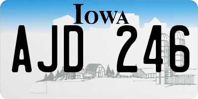 IA license plate AJD246