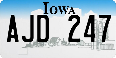 IA license plate AJD247