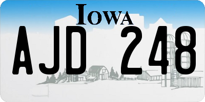 IA license plate AJD248