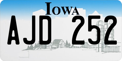 IA license plate AJD252