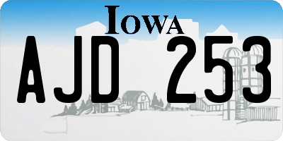 IA license plate AJD253