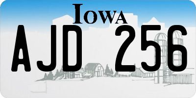 IA license plate AJD256