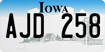 IA license plate AJD258