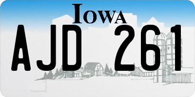 IA license plate AJD261