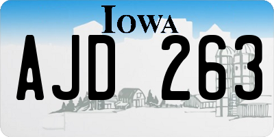 IA license plate AJD263