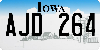 IA license plate AJD264