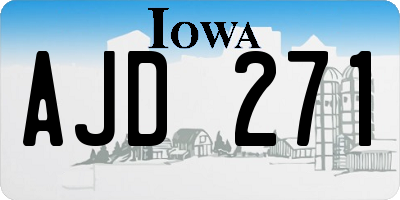 IA license plate AJD271