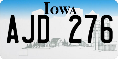 IA license plate AJD276