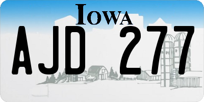 IA license plate AJD277