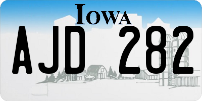 IA license plate AJD282