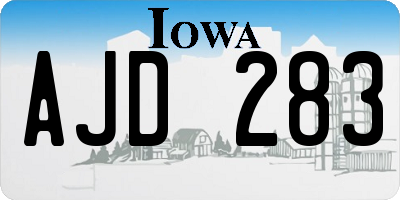 IA license plate AJD283