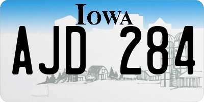 IA license plate AJD284