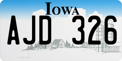 IA license plate AJD326