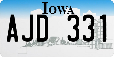 IA license plate AJD331