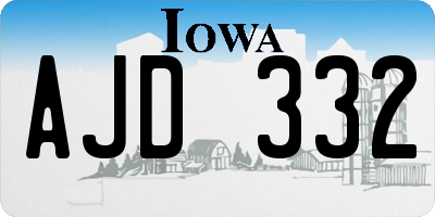 IA license plate AJD332