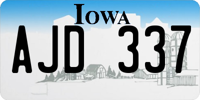 IA license plate AJD337
