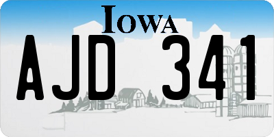 IA license plate AJD341