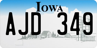 IA license plate AJD349