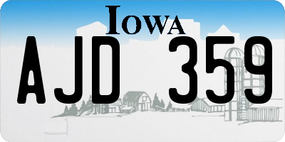 IA license plate AJD359