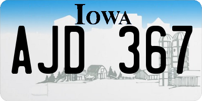 IA license plate AJD367