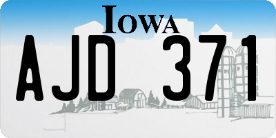IA license plate AJD371