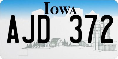 IA license plate AJD372