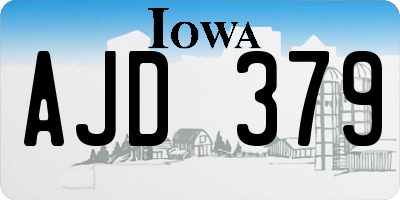 IA license plate AJD379