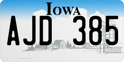 IA license plate AJD385