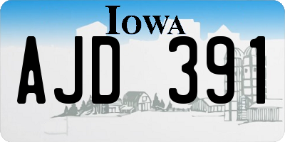IA license plate AJD391