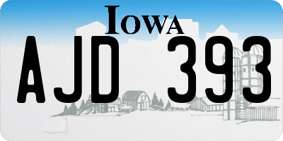 IA license plate AJD393