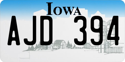 IA license plate AJD394