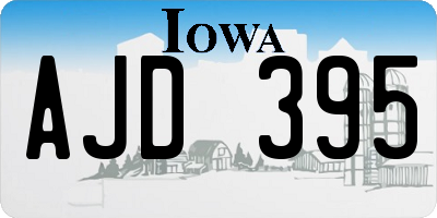 IA license plate AJD395