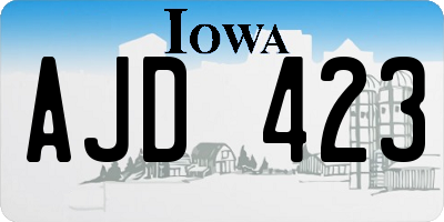 IA license plate AJD423