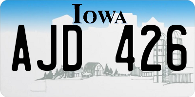IA license plate AJD426