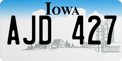 IA license plate AJD427