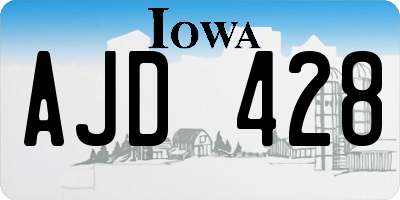 IA license plate AJD428