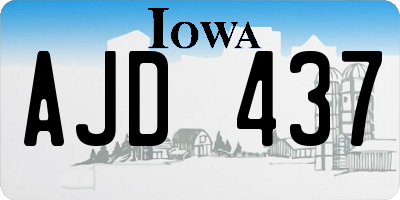 IA license plate AJD437