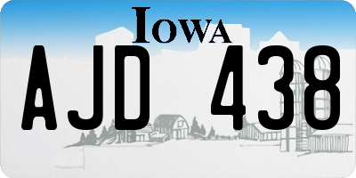 IA license plate AJD438