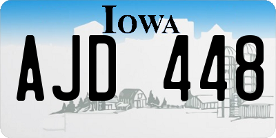 IA license plate AJD448